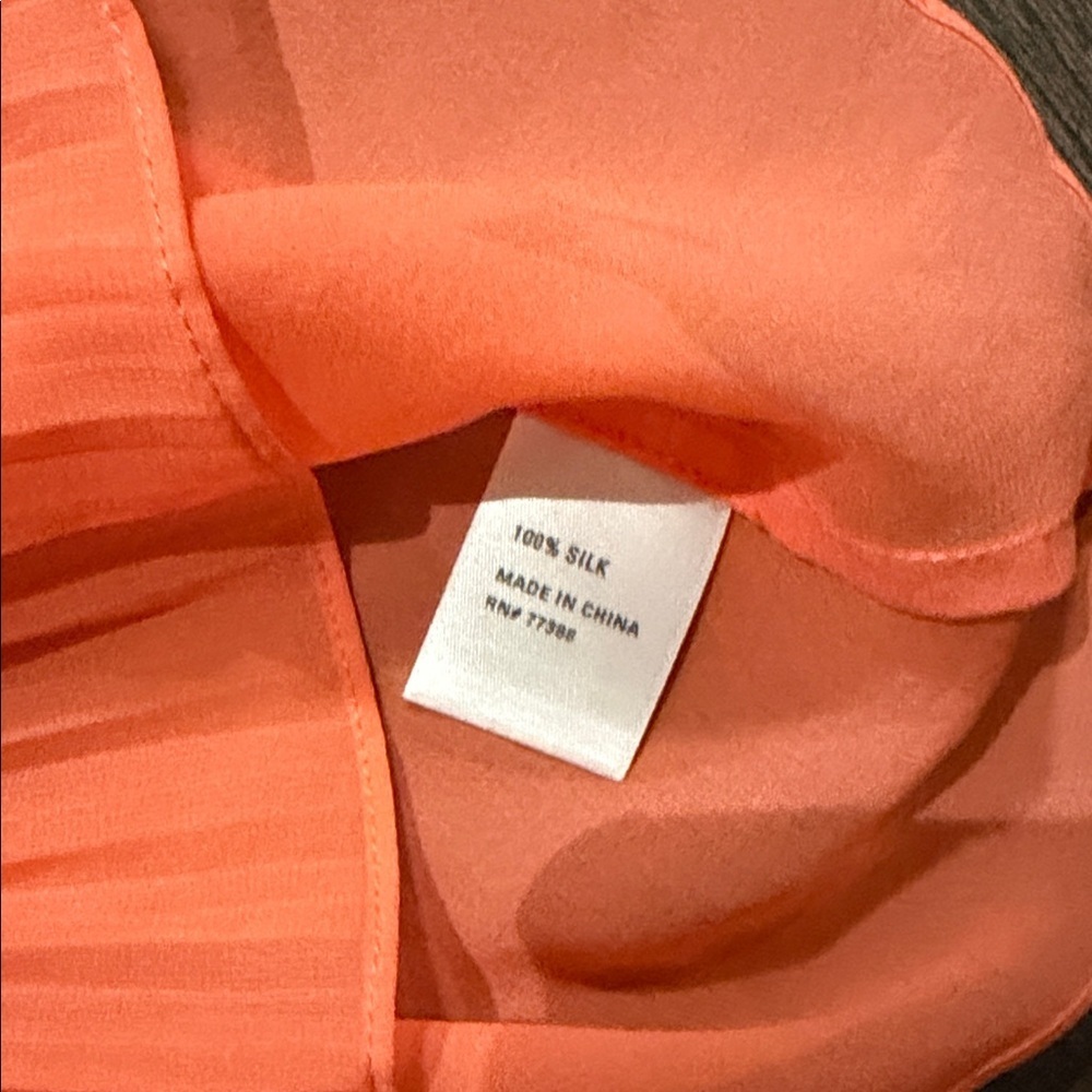 Madewell coral silk top XS BNWT - Picture 3 of 3